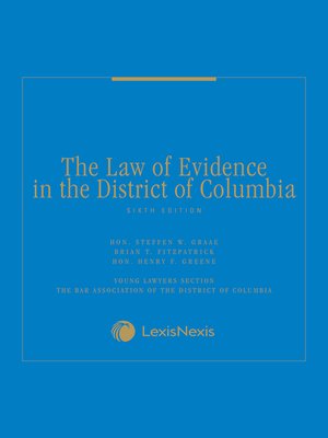 cover image of The Law of Evidence in the District of Columbia